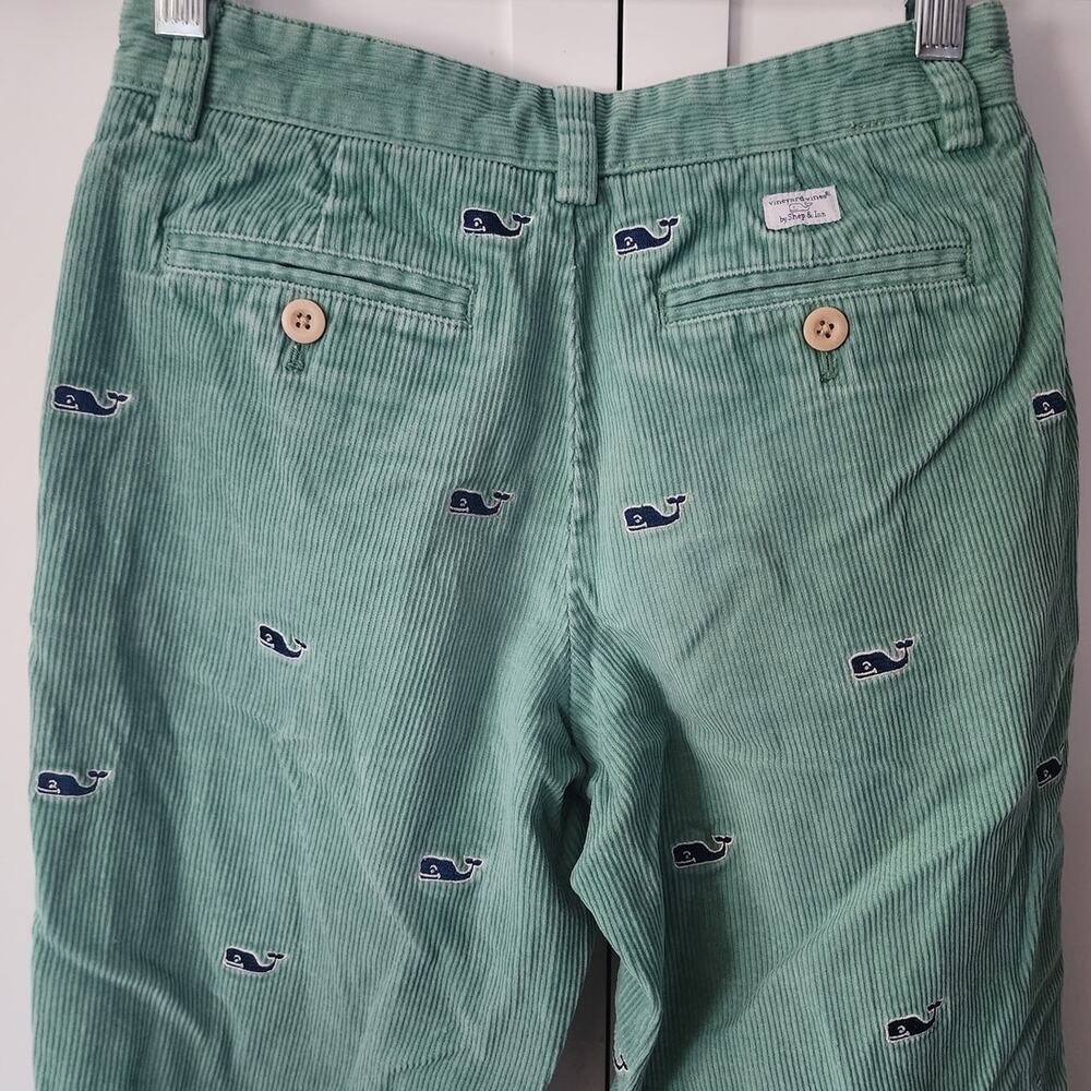 Vineyard Vines by Shep & Ian Green Courdroy Embroidered Whales Size 10 - Picture 4 of 7